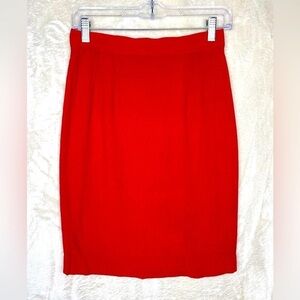 Vintage Bright Red midi double layered skirt size 8
